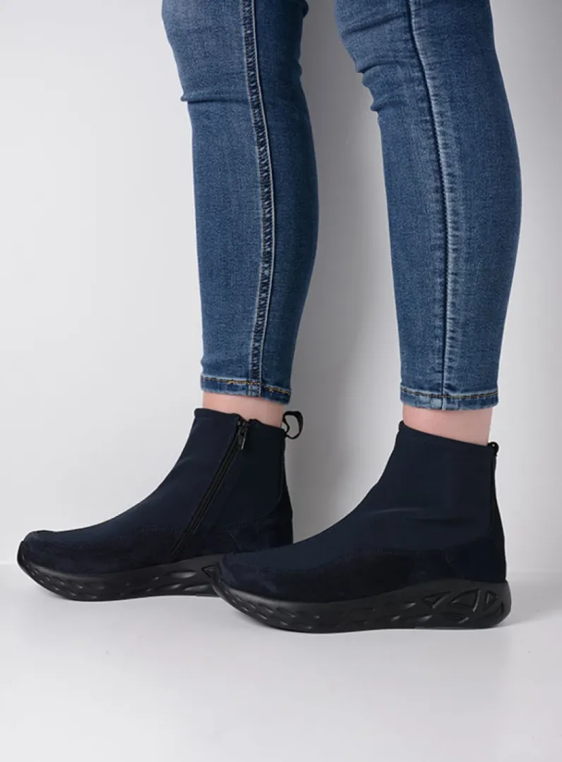 DAMES Wolky Wandelschoenen|Sneakers<Rebound S2F - blauw stretch suede