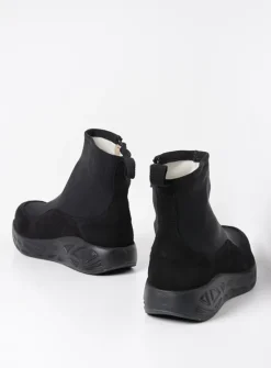 DAMES Wolky Wandelschoenen|Sneakers<Rebound S2F - zwart stretch suede