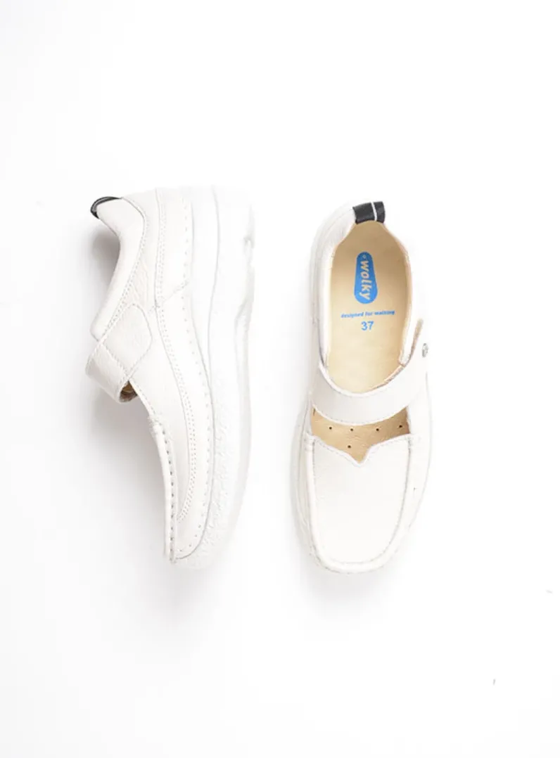 DAMES Wolky Herfst/Winter|Bandschoenen<Roll Combi - creme wit leer