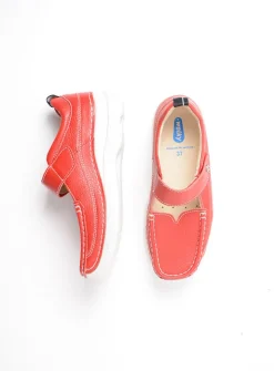DAMES Wolky Herfst/Winter|Bandschoenen<Roll Combi - rood leer