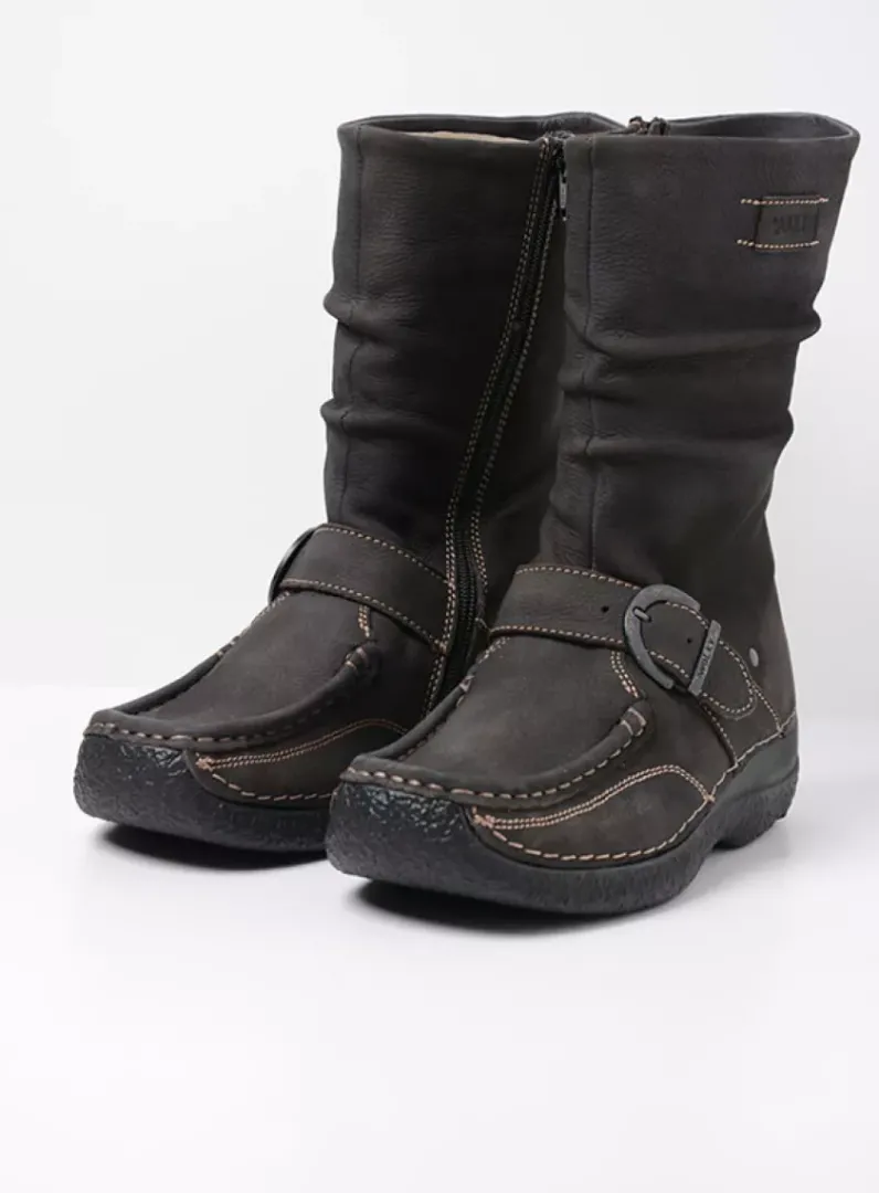 DAMES Wolky Halfhoge Laarzen|Herfst/Winter<Roll Jacky - asfalt nubuck