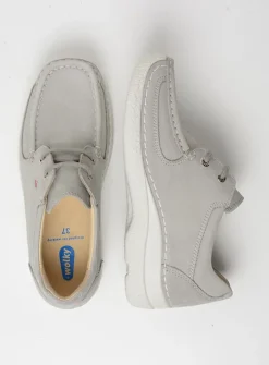 DAMES Wolky Lage Veterschoenen<Roll Shoe - lichtgrijs nubuck