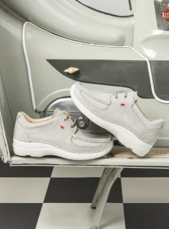 DAMES Wolky Lage Veterschoenen<Roll Shoe - lichtgrijs nubuck