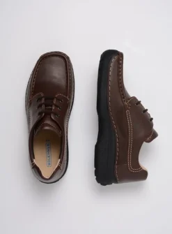 Heren Wolky Veterschoenen Heren|Comfortschoenen Heren<Roll Shoe Men - bruin leer