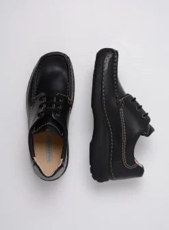 Heren Wolky Veterschoenen Heren|Comfortschoenen Heren<Roll Shoe Men - zwart leer