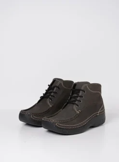 DAMES Wolky Hoge Veterschoenen|Herfst/Winter<Roll Shoot - asfalt nubuck