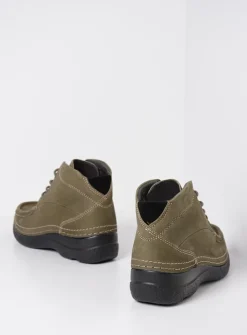 DAMES Wolky Hoge Veterschoenen|Herfst/Winter<Roll Shoot - pesto groen nubuck