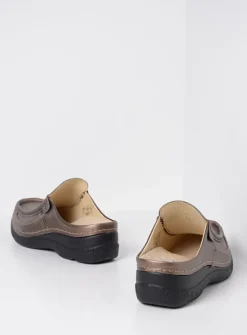 DAMES Wolky Slippers|Klompen<Roll Slide - brons geprint leer