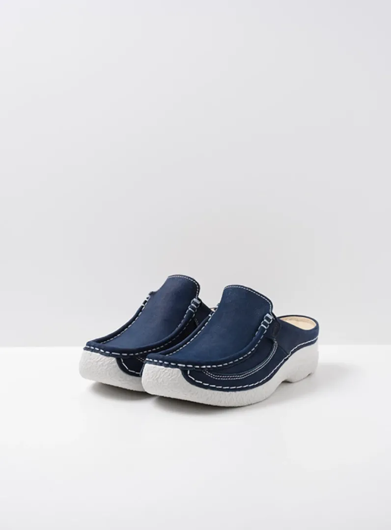 DAMES Wolky Slippers|Klompen<Roll Slide - denim nubuck