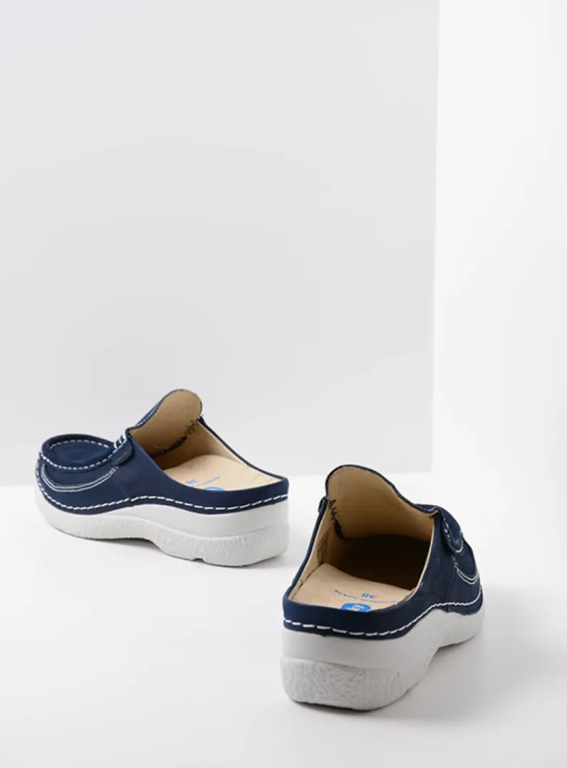 DAMES Wolky Slippers|Klompen<Roll Slide - denim nubuck
