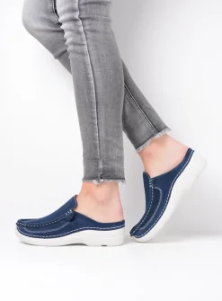 DAMES Wolky Slippers|Klompen<Roll Slide - denim nubuck