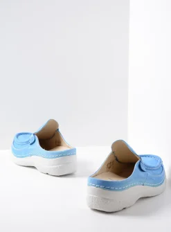 DAMES Wolky Slippers|Klompen<Roll Slide - hemelsblauw nubuck