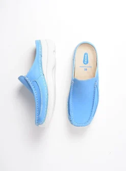 DAMES Wolky Slippers|Klompen<Roll Slide - hemelsblauw nubuck
