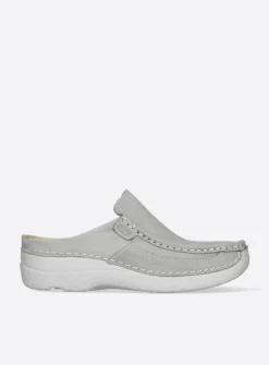 DAMES Wolky Slippers|Klompen<Roll Slide - lichtgrijs nubuck