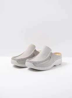 DAMES Wolky Slippers|Klompen<Roll Slide - lichtgrijs nubuck