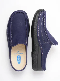 DAMES Wolky Slippers|Klompen<Roll Slide - paars nubuck