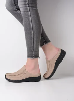 DAMES Wolky Slippers|Klompen<Roll Slide - safari nubuck