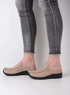 DAMES Wolky Slippers|Klompen<Roll Slide - safari nubuck