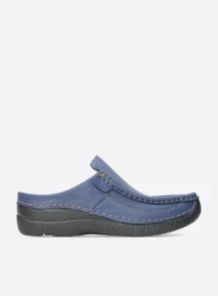 DAMES Wolky Slippers|Klompen<Roll Slide - sky-blue leer