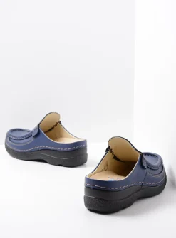 DAMES Wolky Slippers|Klompen<Roll Slide - sky-blue leer