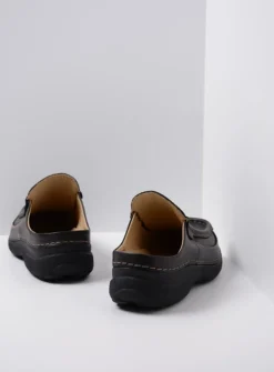 Heren Wolky Slippers Heren|Klompen Heren<Roll Slide men - zwart leer
