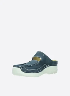 DAMES Wolky Slippers|Klompen<Roll Slipper - denim nubuck