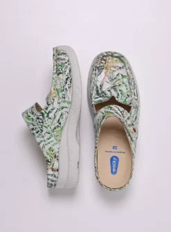 DAMES Wolky Slippers|Klompen<Roll Slipper - gebroken wit/groen nubuck