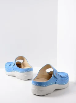 DAMES Wolky Slippers|Klompen<Roll Slipper - hemelsblauw nubuck