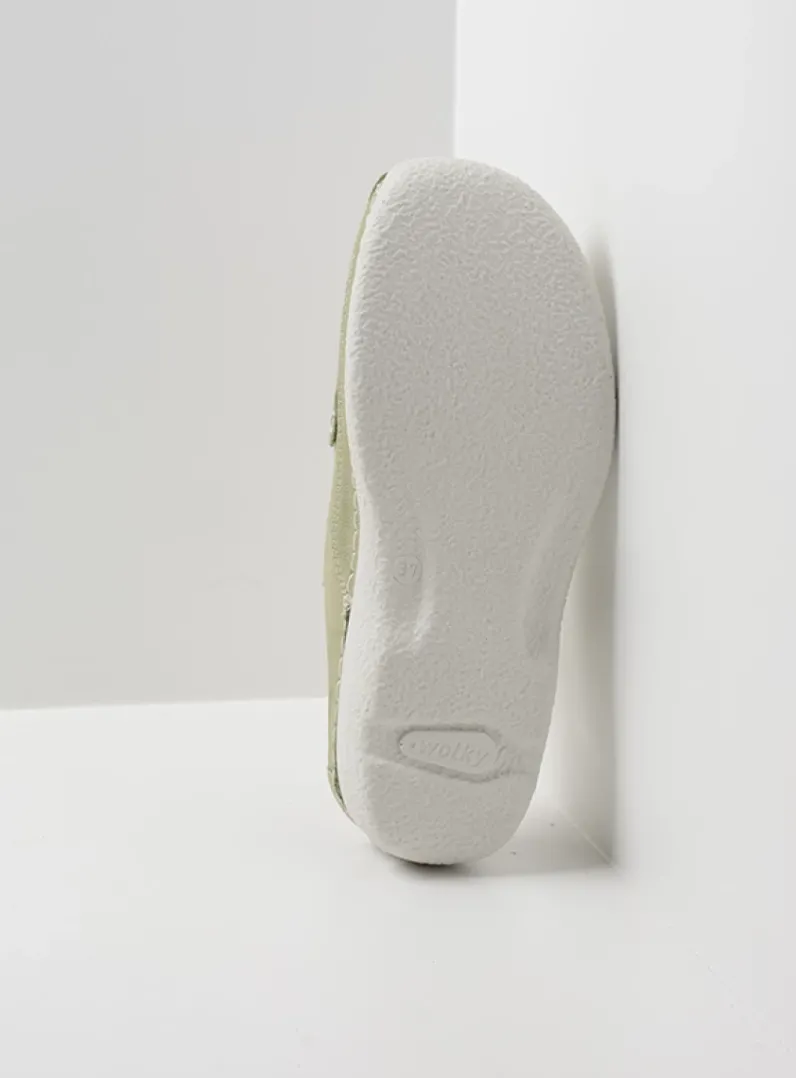 DAMES Wolky Slippers|Klompen<Roll Slipper - lichtgroen nubuck