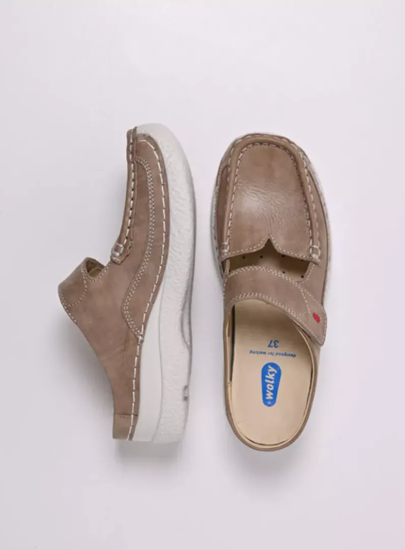 DAMES Wolky Slippers|Klompen<Roll Slipper - safari effectleer