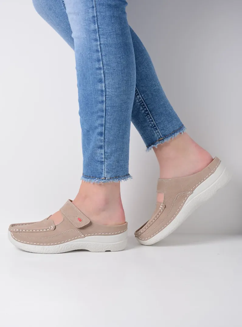 DAMES Wolky Slippers|Klompen<Roll Slipper - safari nubuck