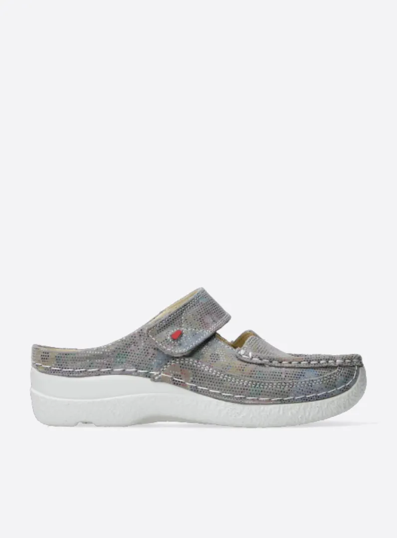 DAMES Wolky Slippers|Klompen<Roll Slipper - taupe flower