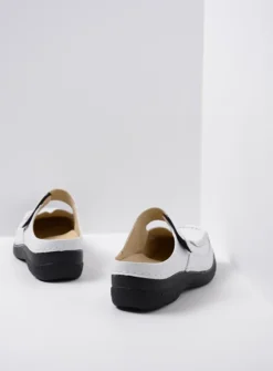 DAMES Wolky Slippers|Klompen<Roll Slipper - wit/zwart leer