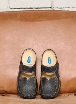 DAMES Wolky Slippers|Klompen<Roll Slipper - zwart leer