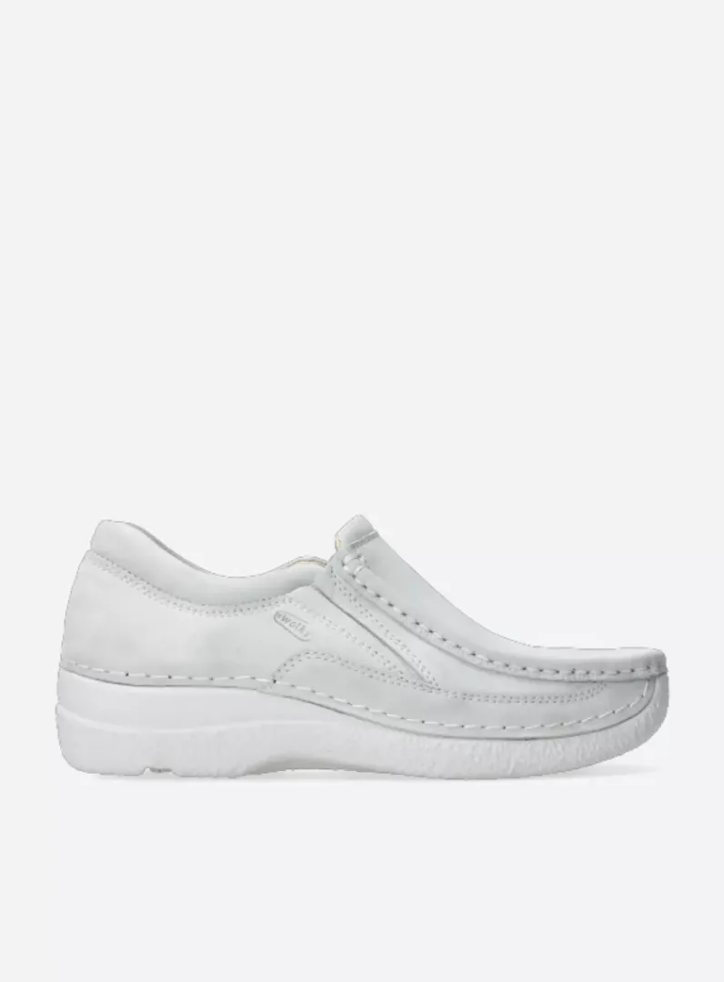 DAMES Wolky Instappers<Roll Sneaker - gebroken wit effectleer