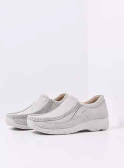 DAMES Wolky Instappers<Roll Sneaker - gebroken wit effectleer