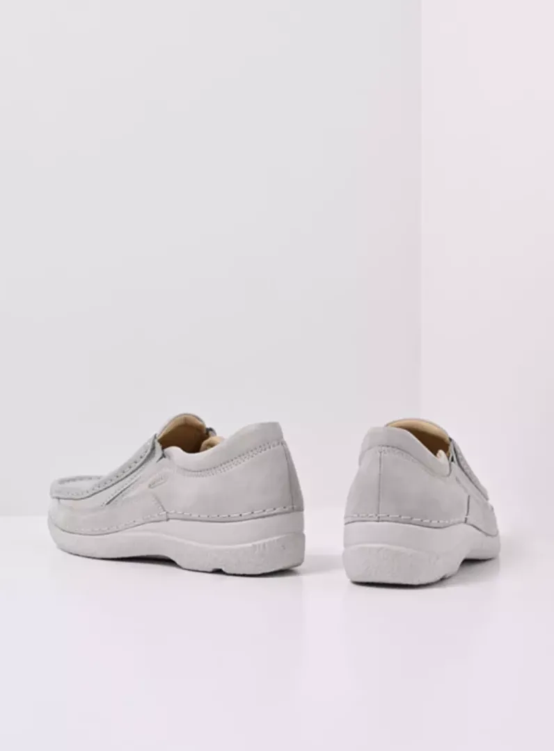 DAMES Wolky Instappers<Roll Sneaker - gebroken wit effectleer