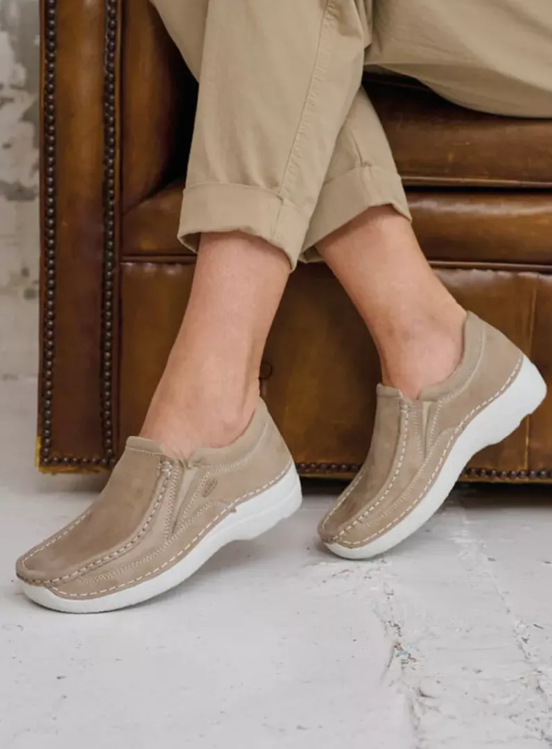DAMES Wolky Instappers<Roll Sneaker - safari effectleer