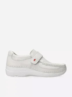 DAMES Wolky Instappers|Herfst/Winter<Roll Strap - gebroken wit leer