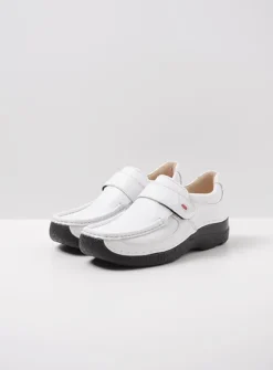 DAMES Wolky Instappers|Herfst/Winter<Roll Strap - wit leer