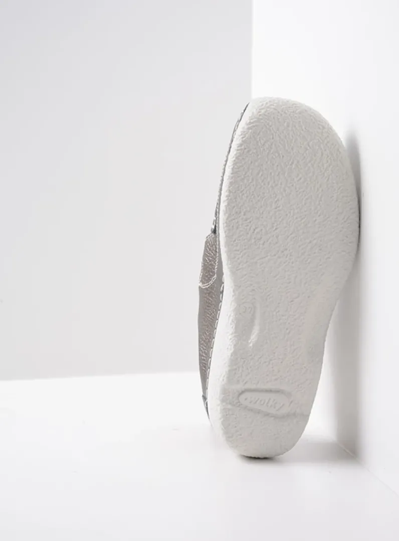 DAMES Wolky Slippers|Klompen<Roll Talaria - antraciet leer