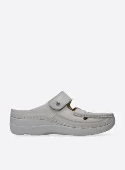 DAMES Wolky Slippers|Klompen<Roll Talaria - creme wit leer