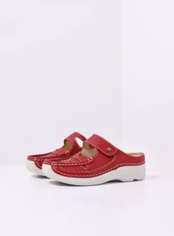 DAMES Wolky Klompen|Slippers<Roll Talaria - rood leer