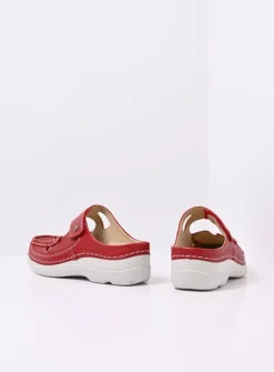 DAMES Wolky Klompen|Slippers<Roll Talaria - rood leer