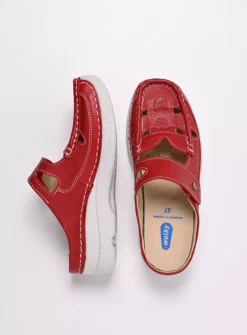 DAMES Wolky Klompen|Slippers<Roll Talaria - rood leer