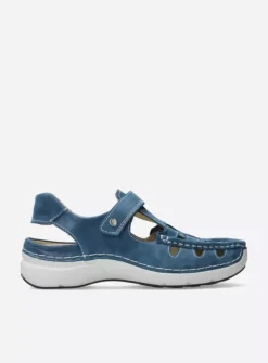 DAMES Wolky Sandalen<Rolling Sun - blauw effectleer