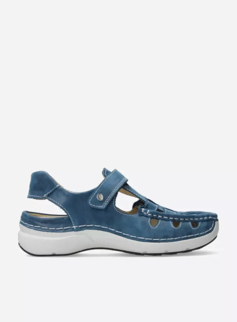 DAMES Wolky Sandalen<Rolling Sun - blauw effectleer