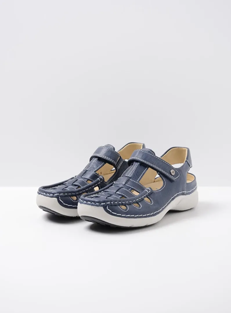 DAMES Wolky Sandalen<Rolling Sun - blauw leer