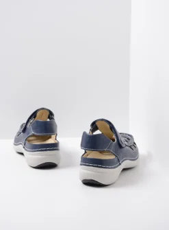 DAMES Wolky Sandalen<Rolling Sun - blauw leer