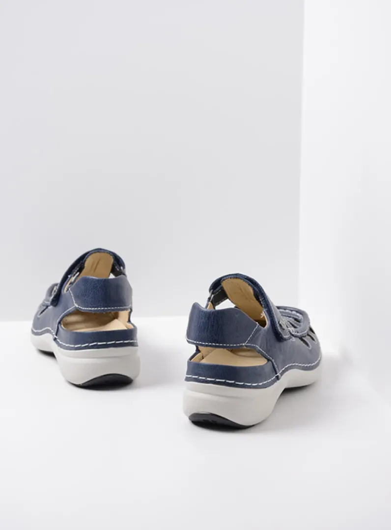 DAMES Wolky Sandalen<Rolling Sun - blauw leer